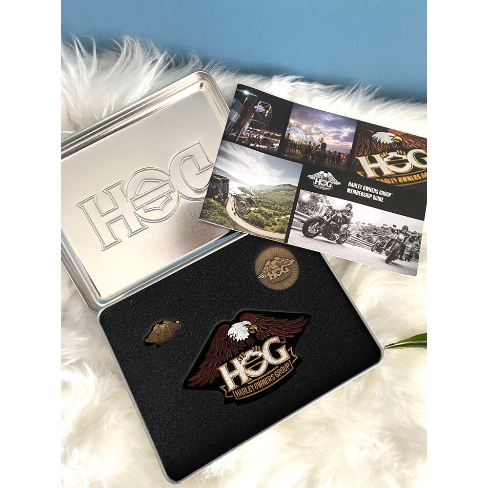 Genuine Harley Davidson H.O.G. Eagle Owners Welcome Kit OEM 98900007 New in Tin